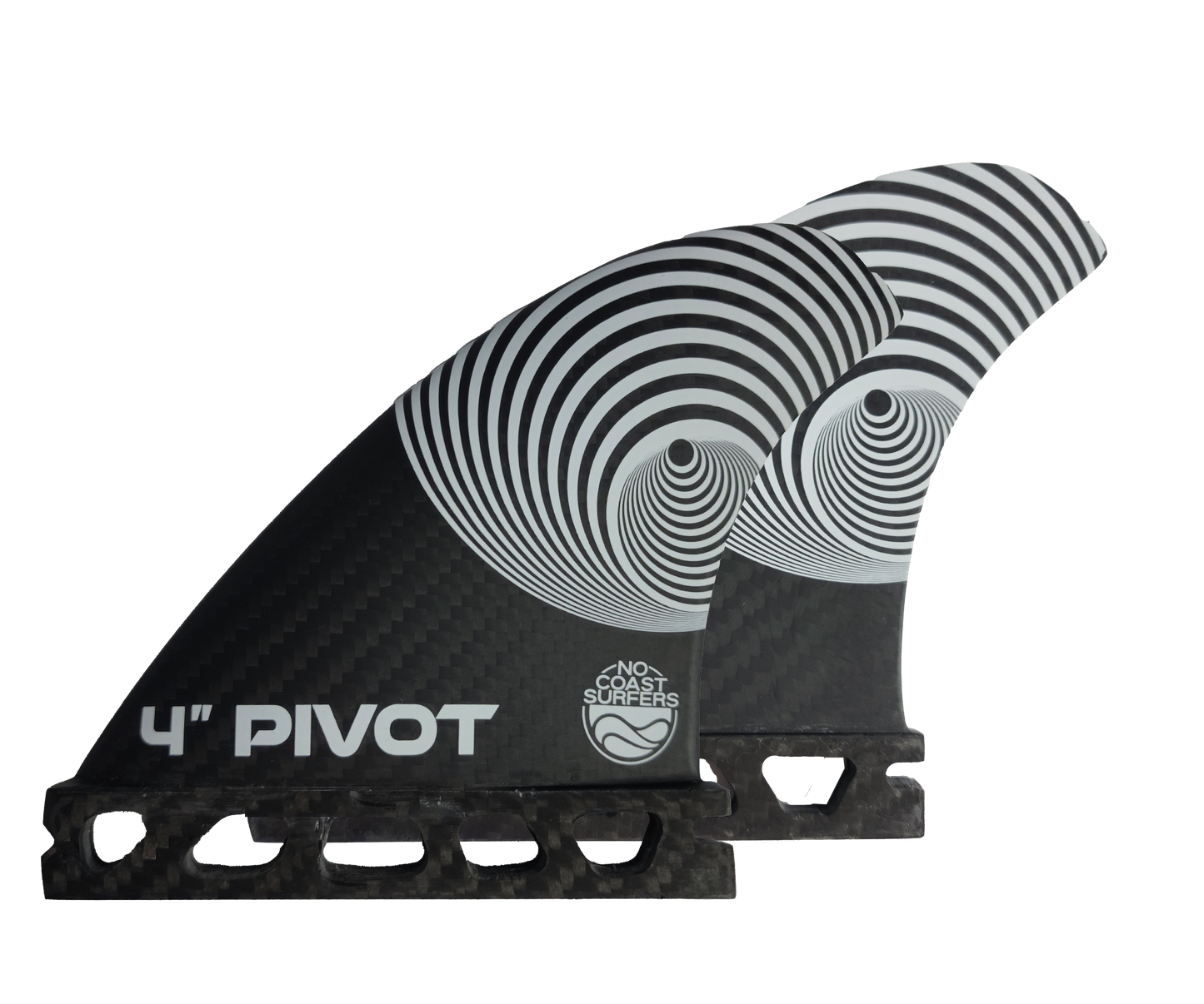 No Coast Surfers - 4" - PIVOT - featherlight Carbon Fiber Wakesurf Fin