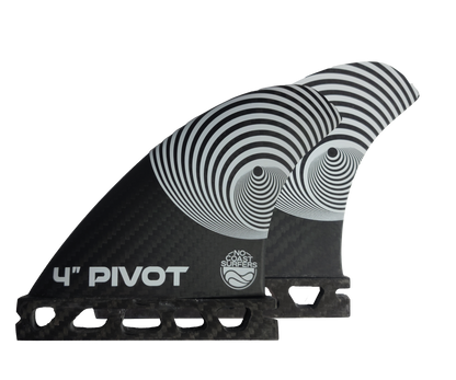 No Coast Surfers - 4" - PIVOT - featherlight Carbon Fiber Wakesurf Fin