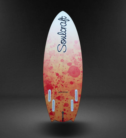 Soulcraft Control Freak Orange Watercolor Art 4'6"